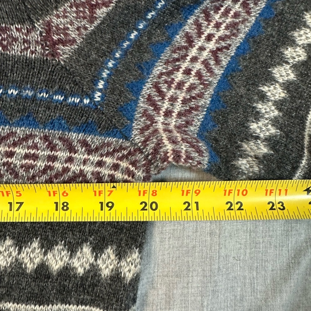 Urban Pipeline Men's Striped Crewneck Sweater - Gray, Blue, Orange - Picture 7 of 7